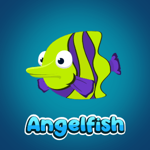 2D angelfish character game sprite