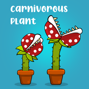 Animated carnivorous plant 2D game asset