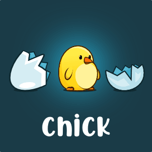 Animated chick character game sprite