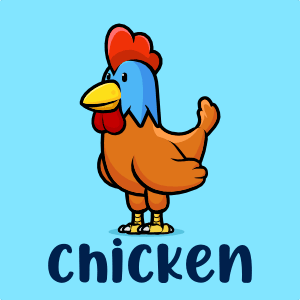 Animated chicken 2D game asset
