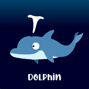 Animated dolphin 2D game asset