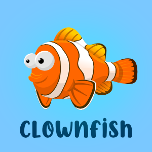 Clownfish character game sprite