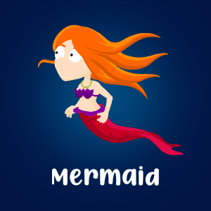 Mermaid character 2D game asset
