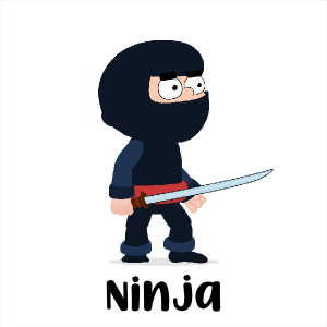 Ninja character game sprite