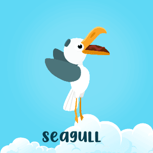 Seagull character game sprite