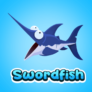 Swordfish character game sprite