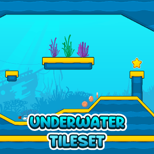 Underwater 2D game tile set